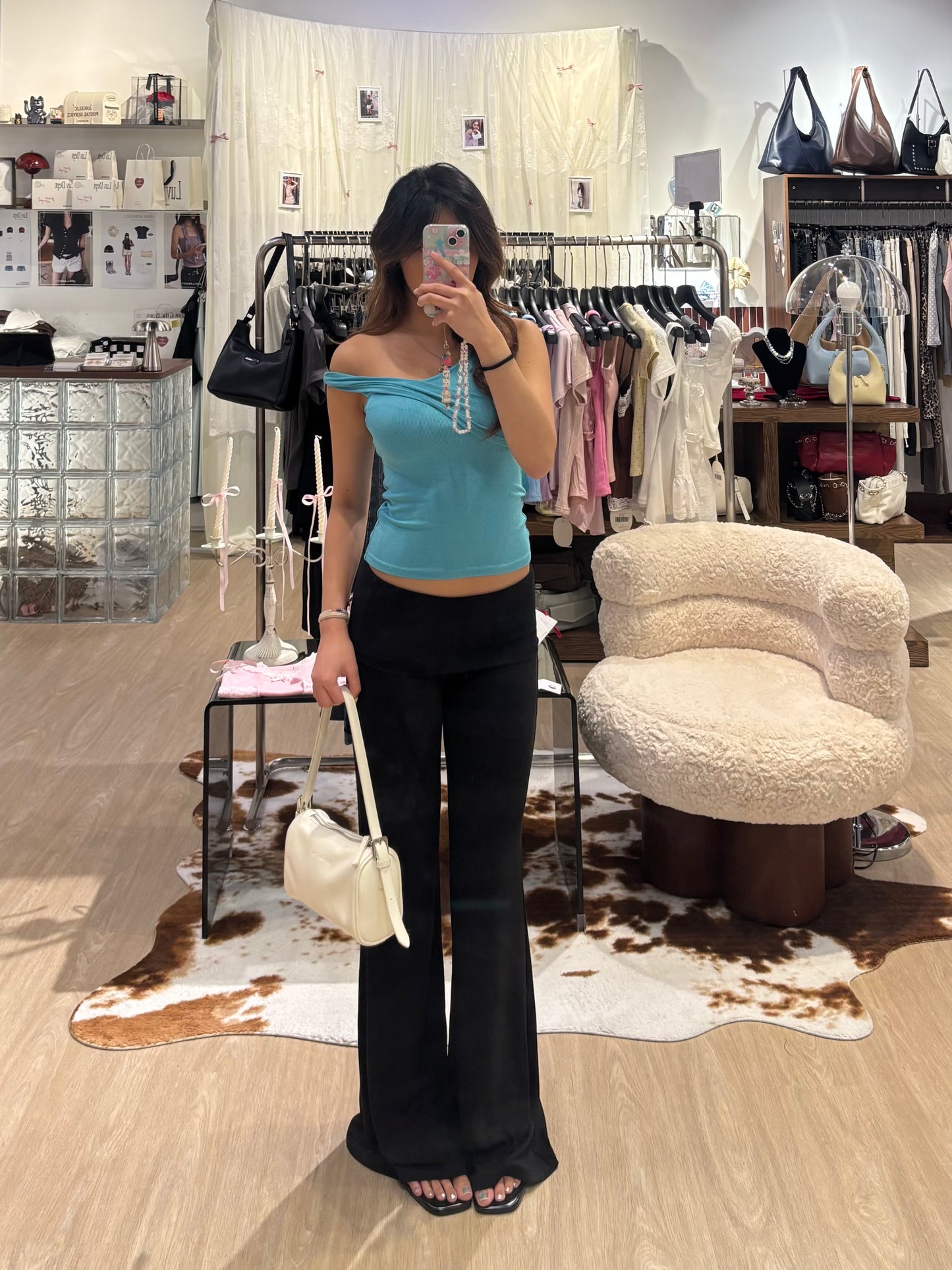 🆕 Foldover Waistband Flare Pants - 4 colours