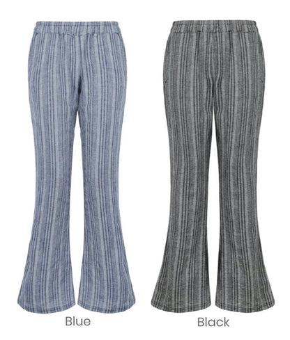 [ 新品優惠 🆕 休閒直間紋~ 飄飄喇叭褲 ] Pattaya Flare Pants - 2 colours