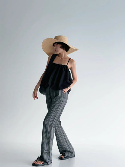 [ 新品優惠 🆕 休閒直間紋~ 飄飄喇叭褲 ] Pattaya Flare Pants - 2 colours