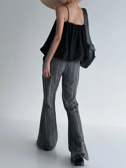 [ 新品優惠 🆕 休閒直間紋~ 飄飄喇叭褲 ] Pattaya Flare Pants - 2 colours