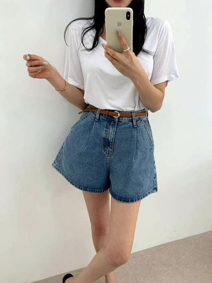 [ 新品優惠 🆕 超顯瘦! A字短褲 ] Jessy Denim Shorts