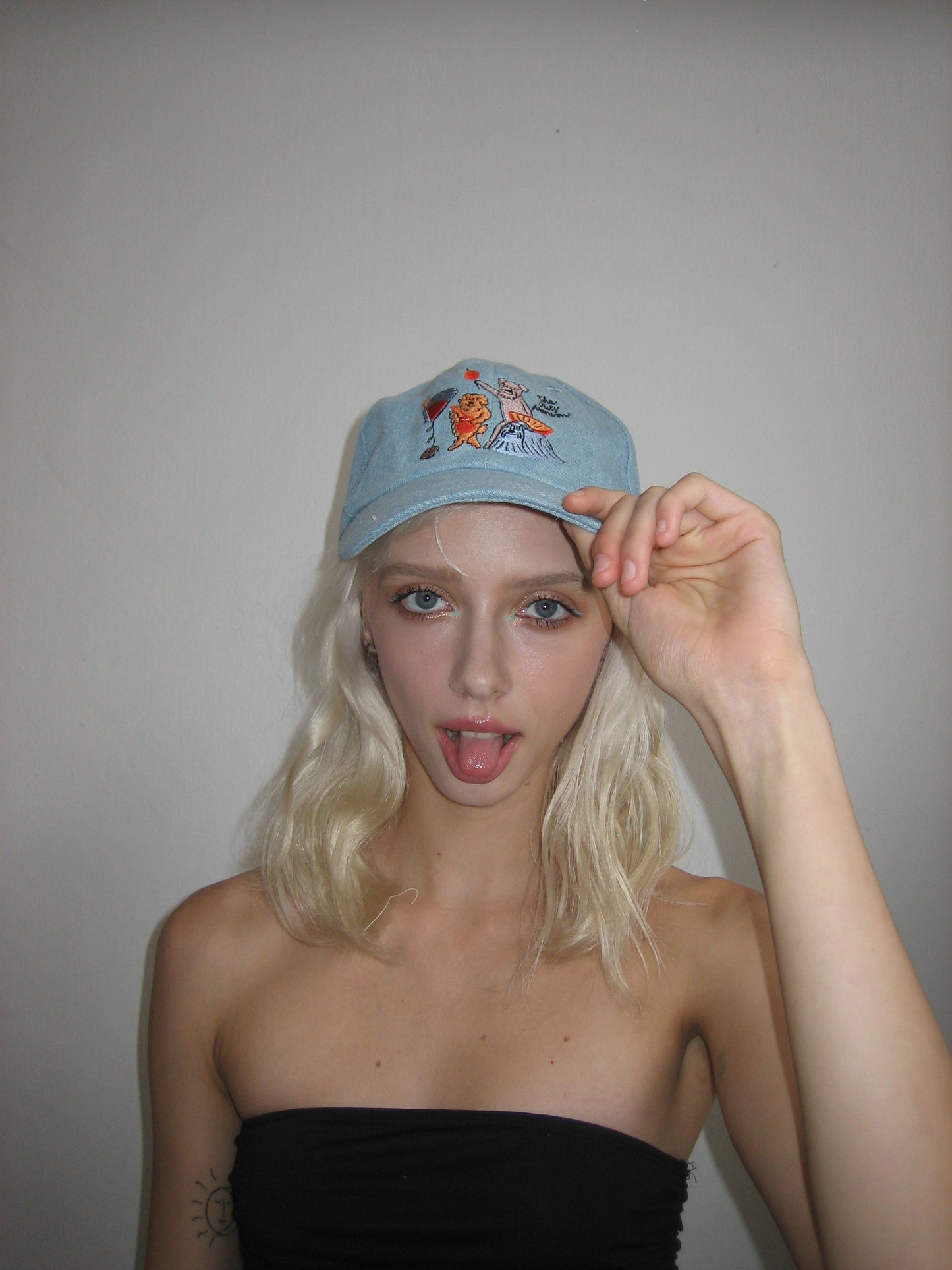 July Mansion - TJM Cocktail Cap in Light Denim