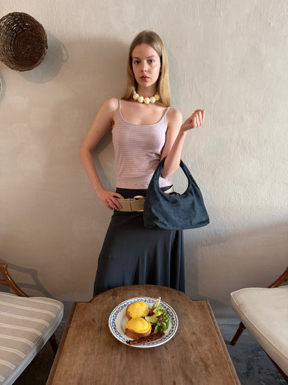 July Mansion - Medium Jersey in Navy Suede