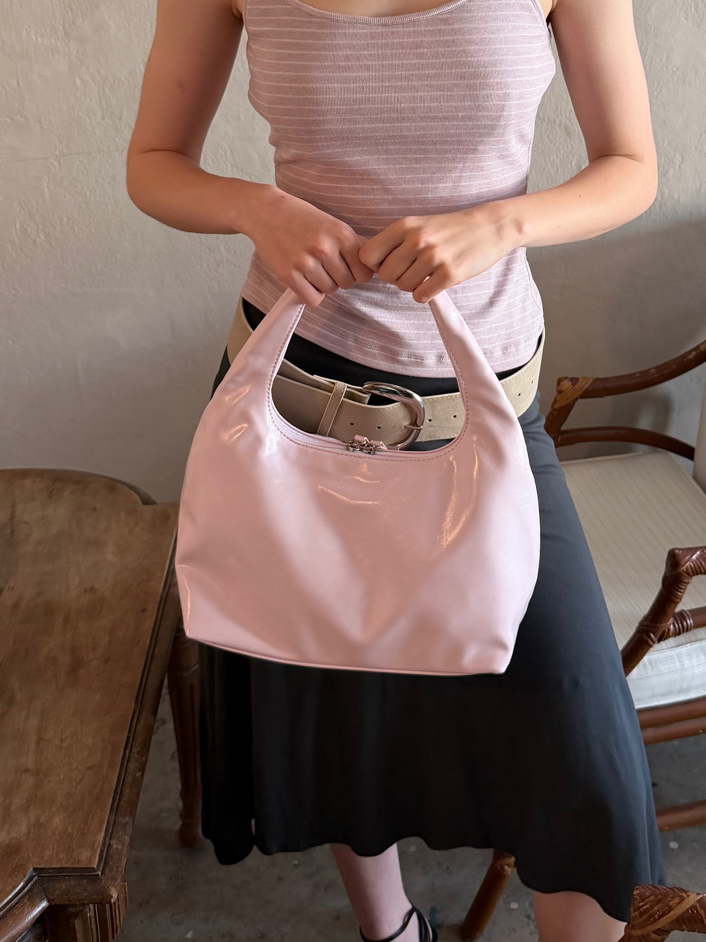 July Mansion - Medium Jersey in Baby Pink