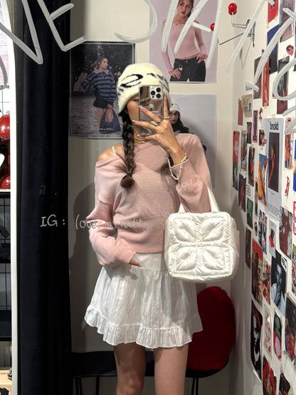 [ 🆕 軟淋淋~ 斜膊軟薄冷衫] Couch Sheer Sweater - 4 colours