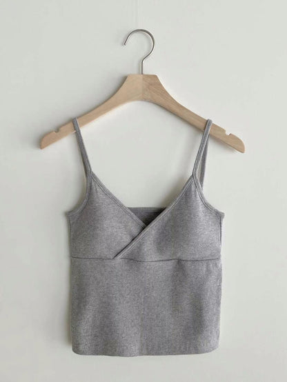 [ 棉質小清新背心~ ] Simplicity Aesthetic Padded Top - 2 colours