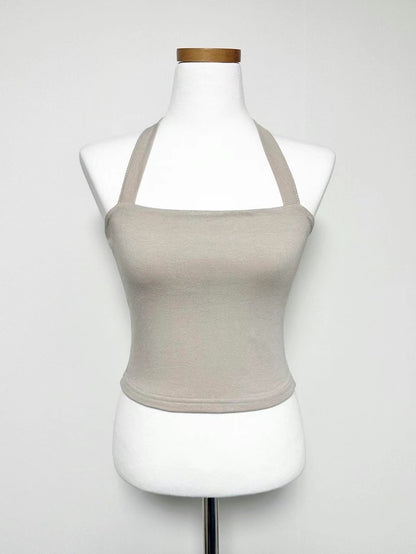 [ 簡約露背綁帶~ 多種著法! ] Tie-up Halter Top - 5 colours