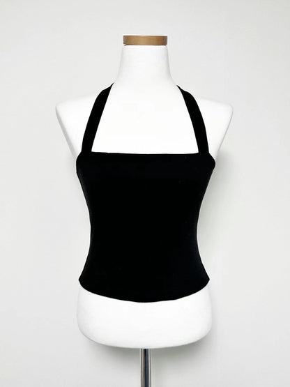 [ 簡約露背綁帶~ 多種著法! ] Tie-up Halter Top - 5 colours
