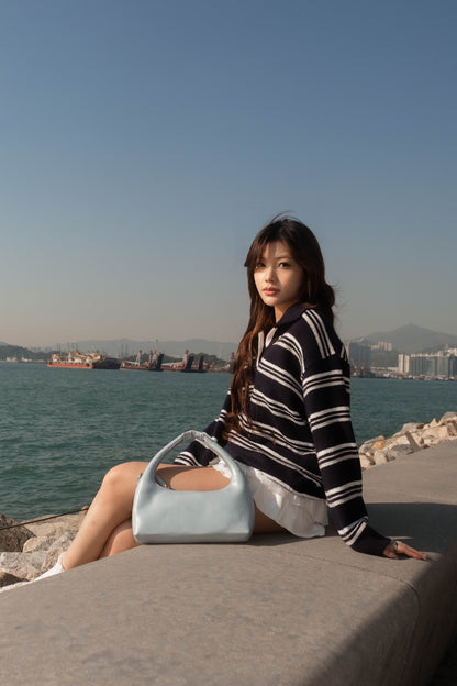SALE [ 美美的配色~ 🧺🩶舒服百搭翻領冷衫 ] Copenhagen Stripes Sweater - 3 colours