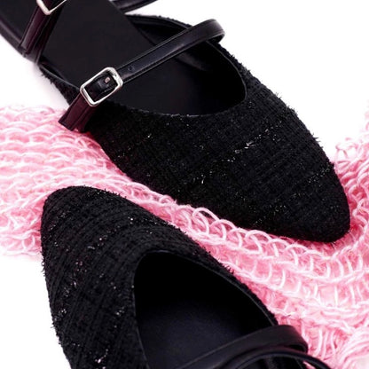[ 高貴全黑 Tweed 紋 ] Railey - Black Tweed