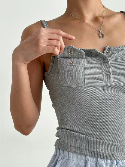 [ 🆕 歐美簡約小背心 🪩 ] Little Pocket Tank - 3 colours