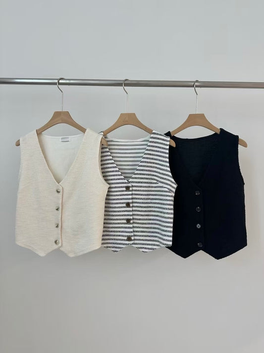 [ 🆕 知性 + 成熟 + 個性 🥂 軟熟針織背心 ] The Sense Vest - 3 colours