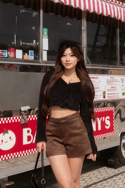 [ 無法抗拒的毛毛~勁軟糯超好襯!] Fluffy Button Up Top - 2 colours