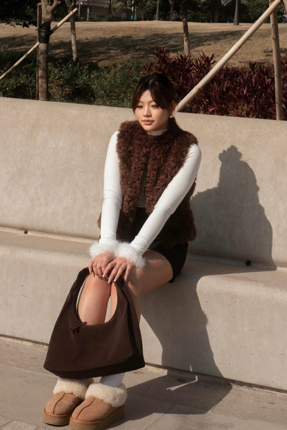 SALE [ 可愛到爆 🧸 卷毛毛背心 ] Teddy Bear Vest