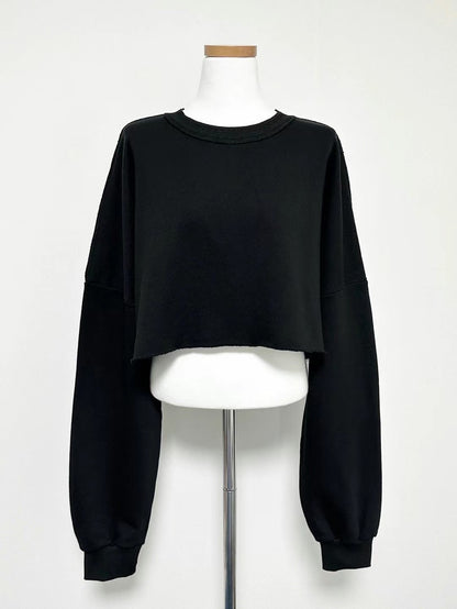 [ “BASIC” 得與別不同! ] Crewneck Oversized Cropped Sweatshirt - 3 colours