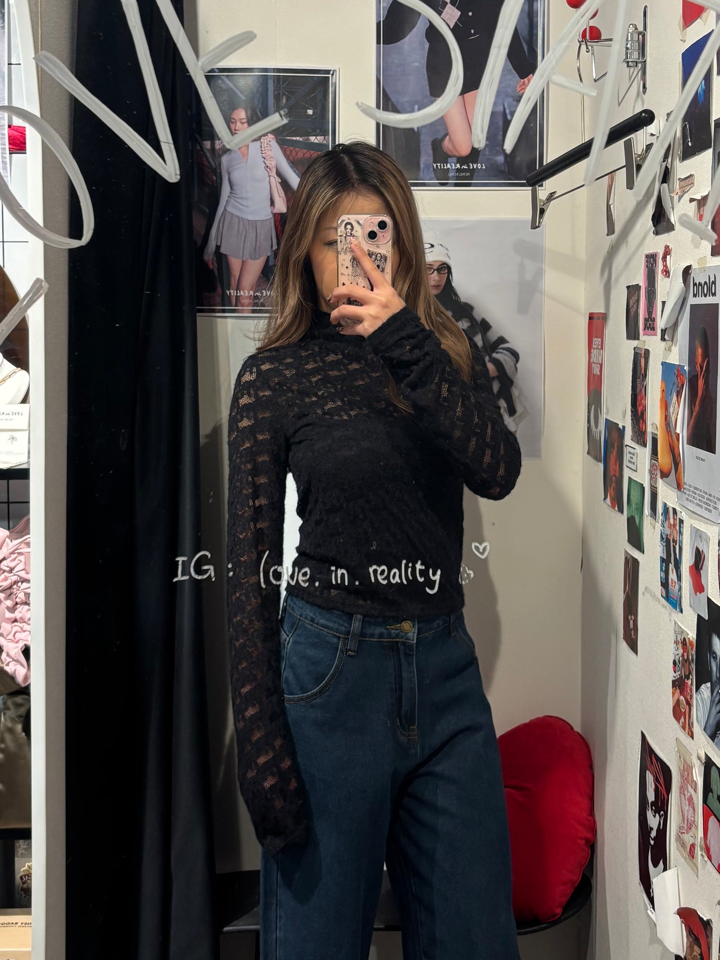 [ 🆕 溫柔氣質 🐚 透視蝴蝶結 lace ] Lacey Bow Turtle Neck Top - 3 colours