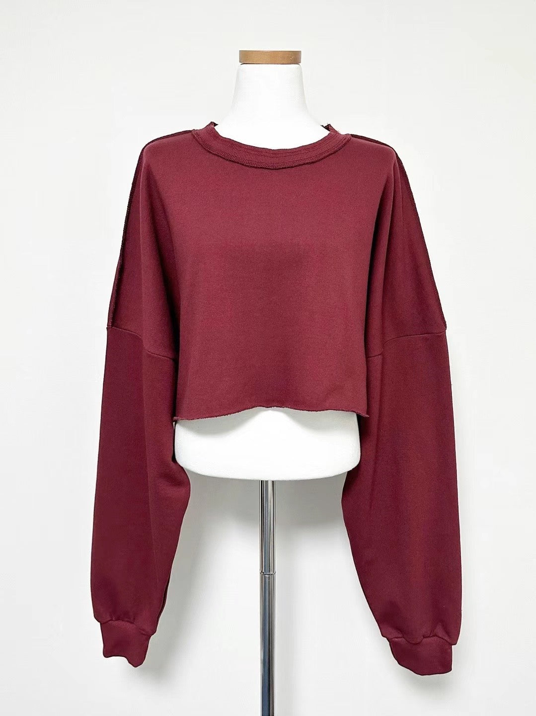 [ “BASIC” 得與別不同! ] Crewneck Oversized Cropped Sweatshirt - 3 colours