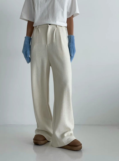 [ 超柔軟觸感休閑褲! ] Comfy Max Stretchy Pants Straight - Ivory