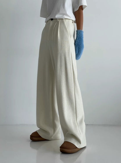 [ 超柔軟觸感休閑褲! ] Comfy Max Stretchy Pants Straight - Ivory