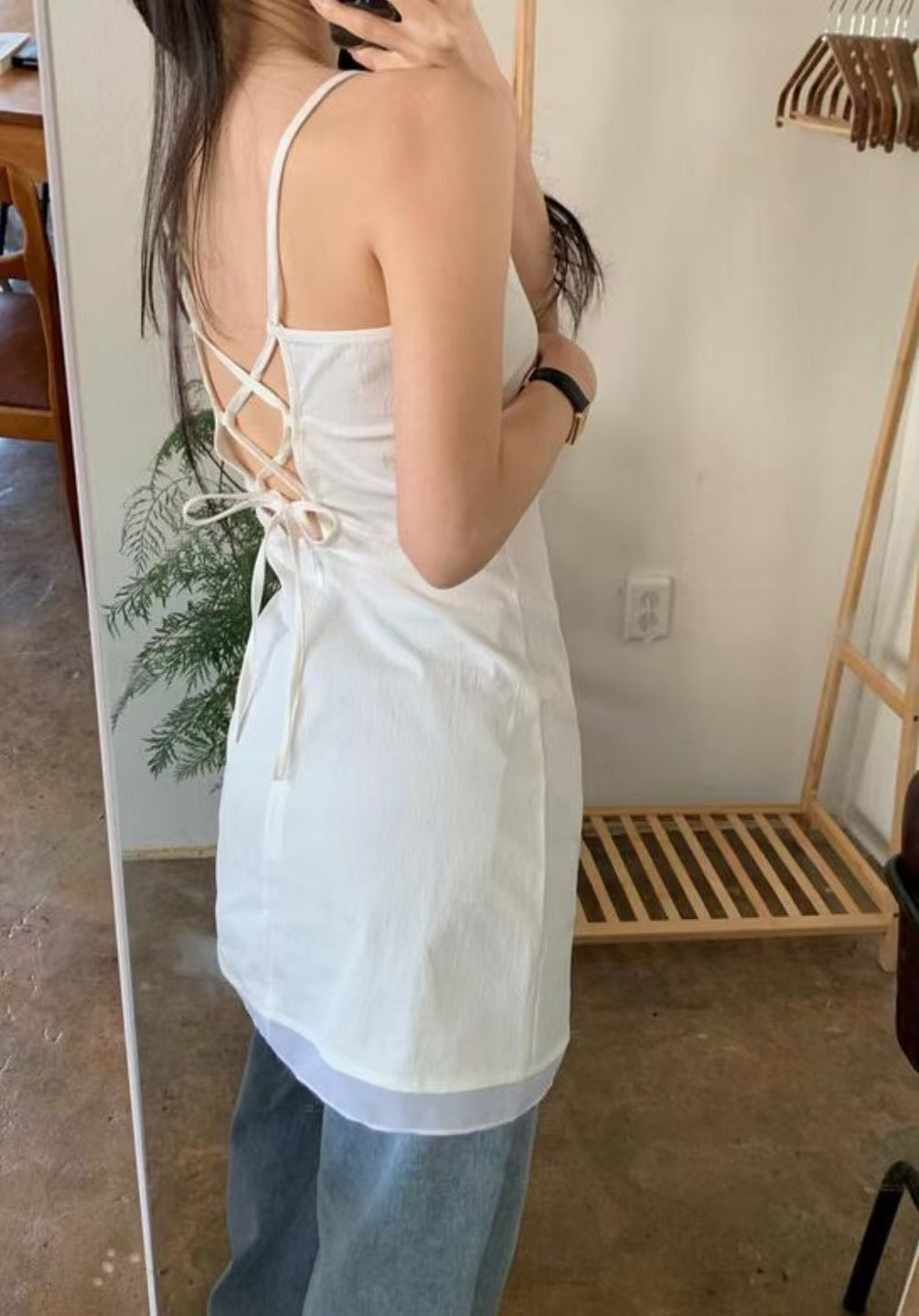 [ 綁繩露背✨連身短裙 ] Urban Backless Dress - 2 colours