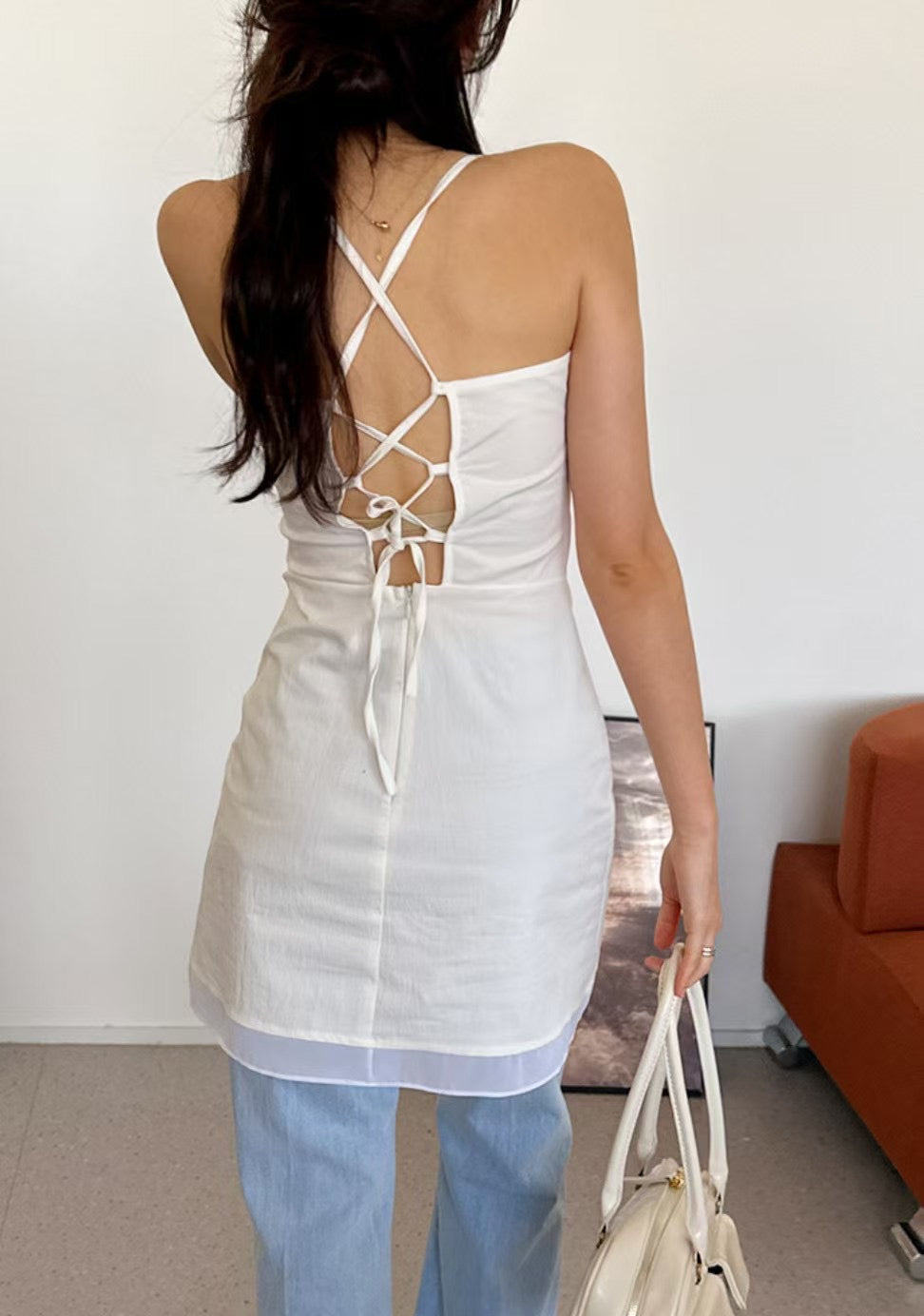 [ 綁繩露背✨連身短裙 ] Urban Backless Dress - 2 colours