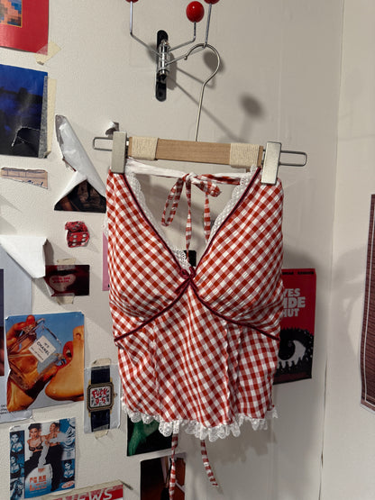 Picnic Checked Backless Top - 2 colours