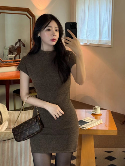 [ 簡約必備款! 氣質羊毛連身裙 ] Creme Wool Dress - 4 colours