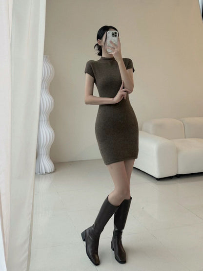[ 簡約必備款! 氣質羊毛連身裙 ] Creme Wool Dress - 4 colours