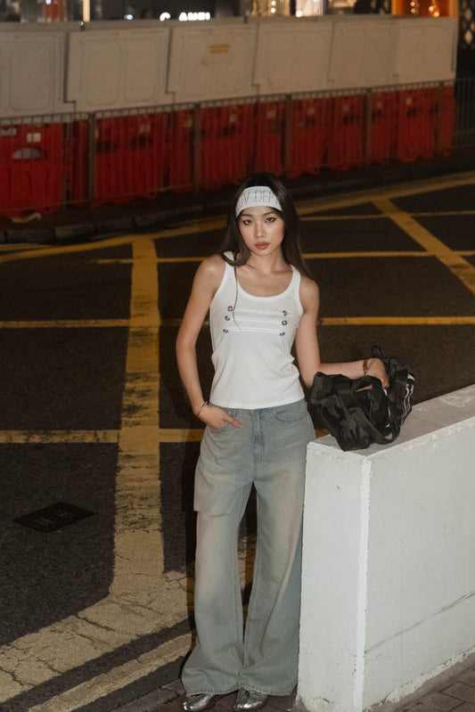 🆕 Military Trim Ribbed Racerback Tank - 3 colours