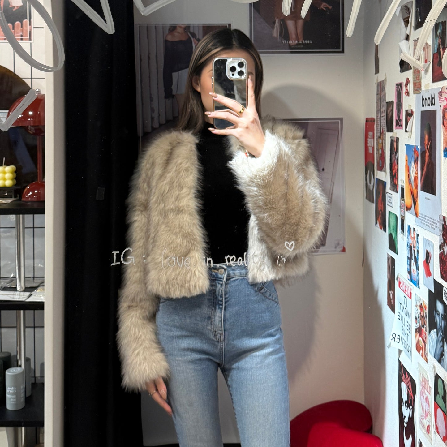 [ 簡約高級感～ 毛毛短套 ] Foxy Faux Fur Jacket