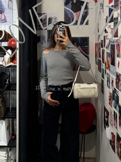 [ 🆕 小性感露膊 top ] Celia Halter Long sleeves Top - 2 colours