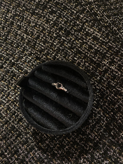 The Imperfect Black Heart Ring