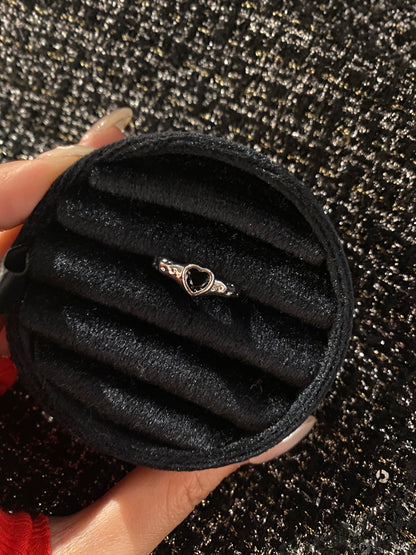 The Imperfect Black Heart Ring