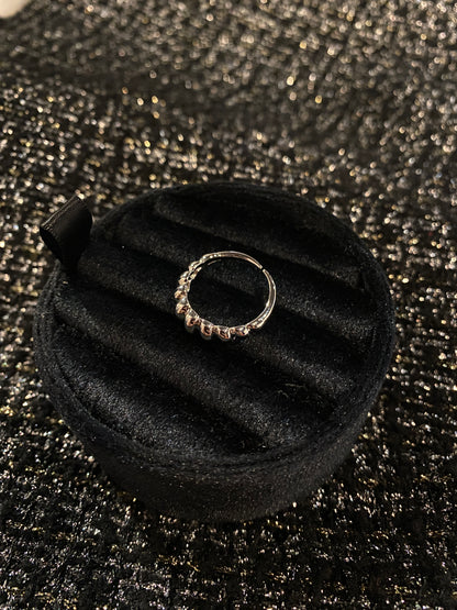 Twisted Croissant Ring - Silver