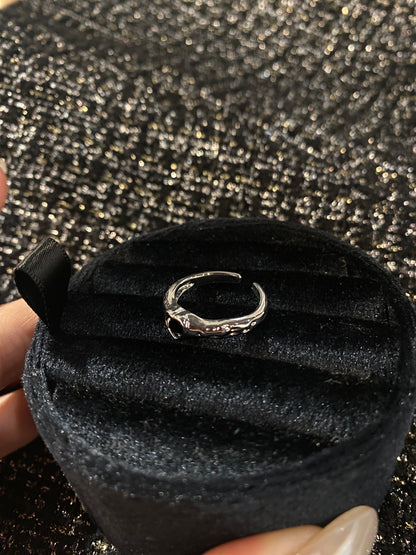 The Imperfect Black Heart Ring