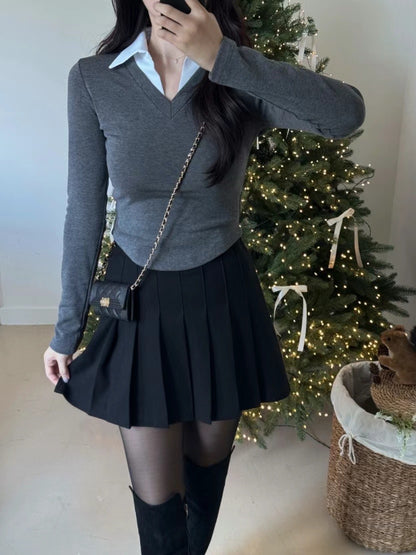 [ 潮流 “扮” 工 📁📈 恤衫領假兩件 ] Geek Shirt Top - 3 colours