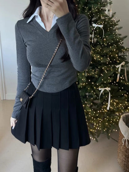 [ 潮流 “扮” 工 📁📈 恤衫領假兩件 ] Geek Shirt Top - 3 colours