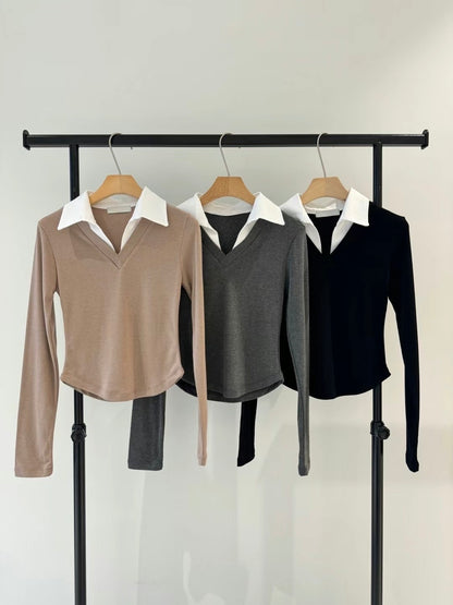 [ 潮流 “扮” 工 📁📈 恤衫領假兩件 ] Geek Shirt Top - 3 colours