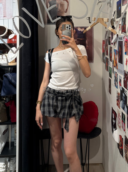 Checked Bubble Skirt - 2 colours