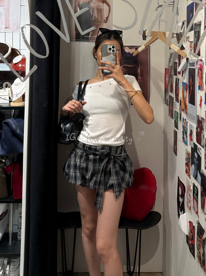 Checked Bubble Skirt - 2 colours