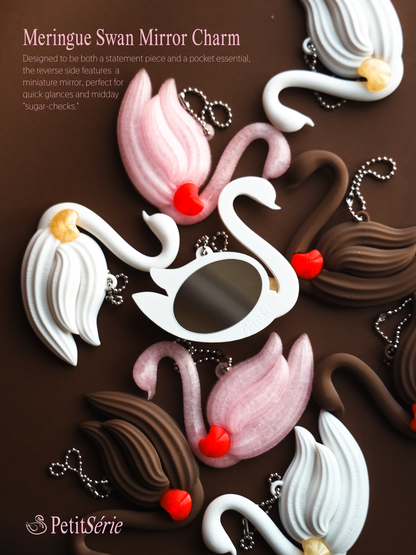PetitSerie / Meringue Swan Mirror Charm [Blue Heart]