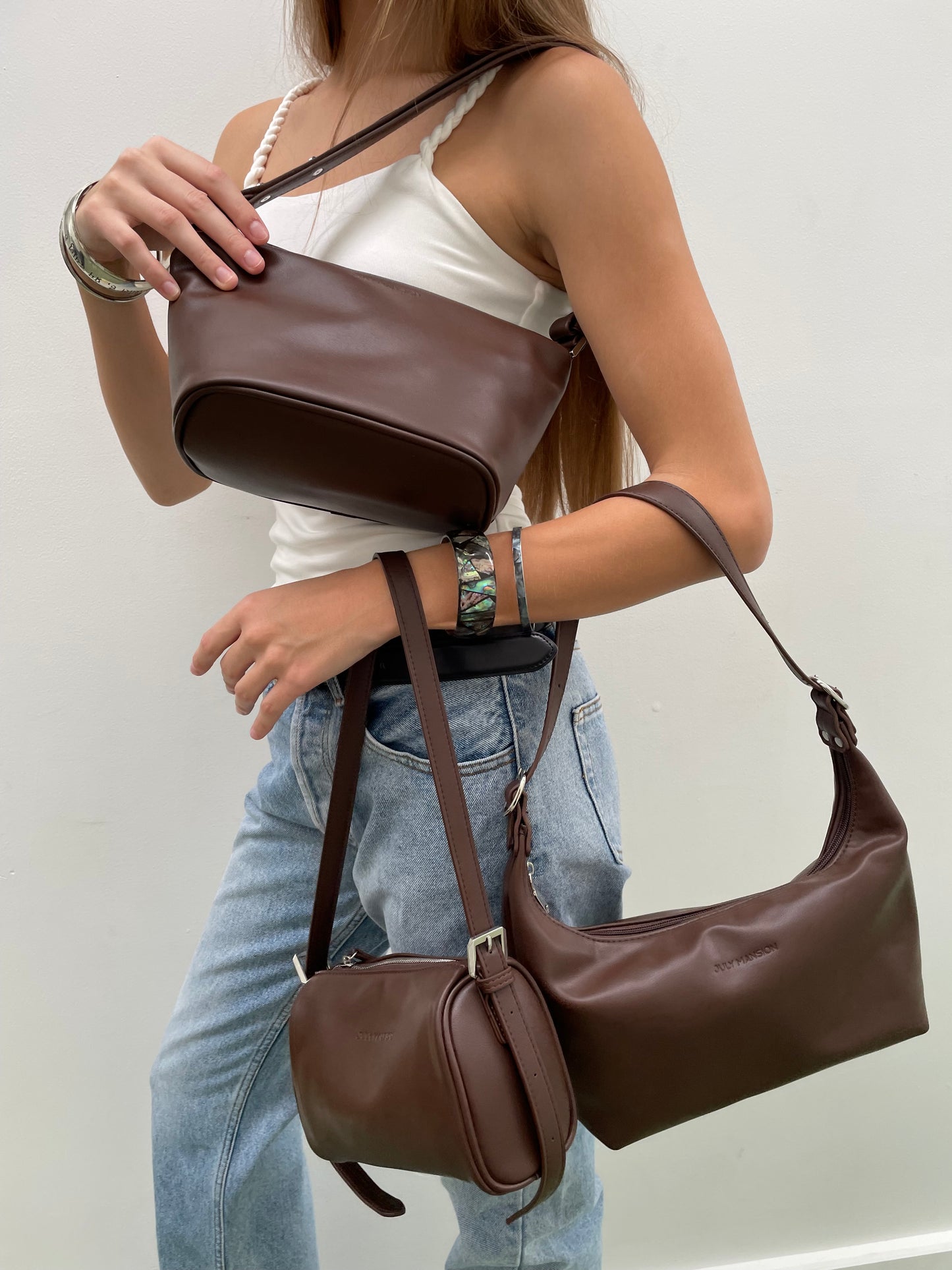 July Mansion - Parte Crossbody Bag in Cappuccino Brown