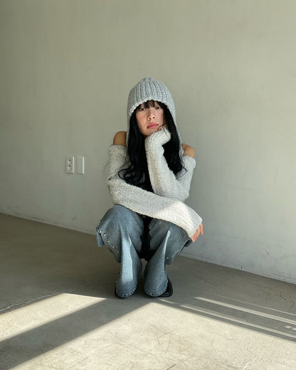 [ 針織可愛小帽子～ ] Trapper Hat Knit - 3 colours