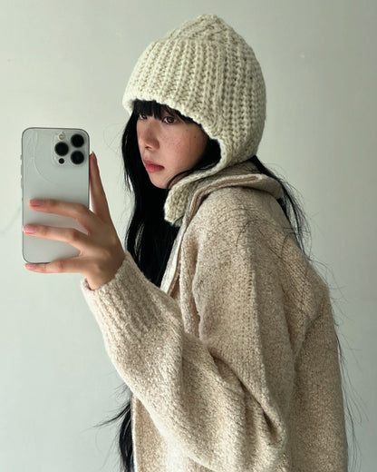 [ 針織可愛小帽子～ ] Trapper Hat Knit - 3 colours