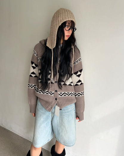 [ 針織可愛小帽子～ ] Trapper Hat Knit - 3 colours