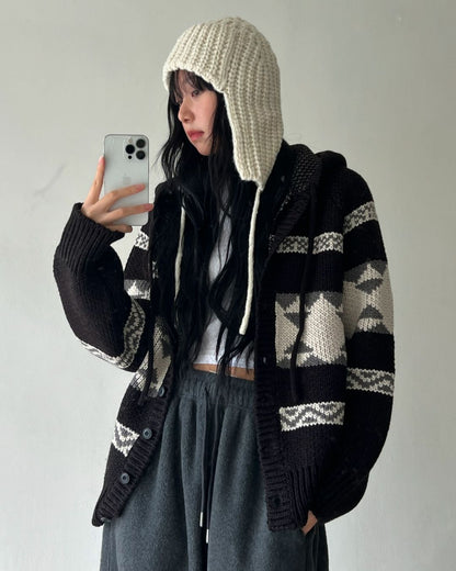 [ 針織可愛小帽子～ ] Trapper Hat Knit - 3 colours