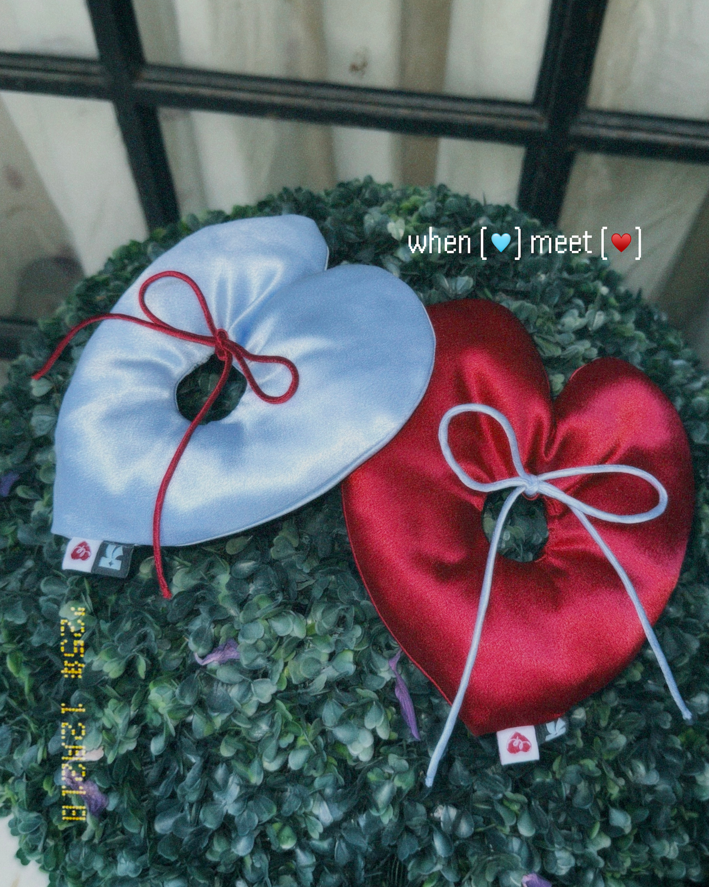 Kokooky X Love In Reality / Heart Puffer Scrunchie