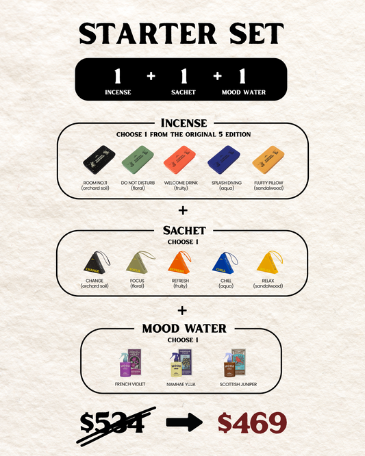 [Starter Set] Incense + Sachet + Mood Water