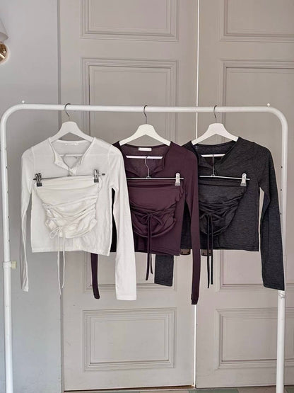 [ 🆕 一件多著~ 親膚毛感]  Two-way Tie Tube Top + Cardigan - 3 colours