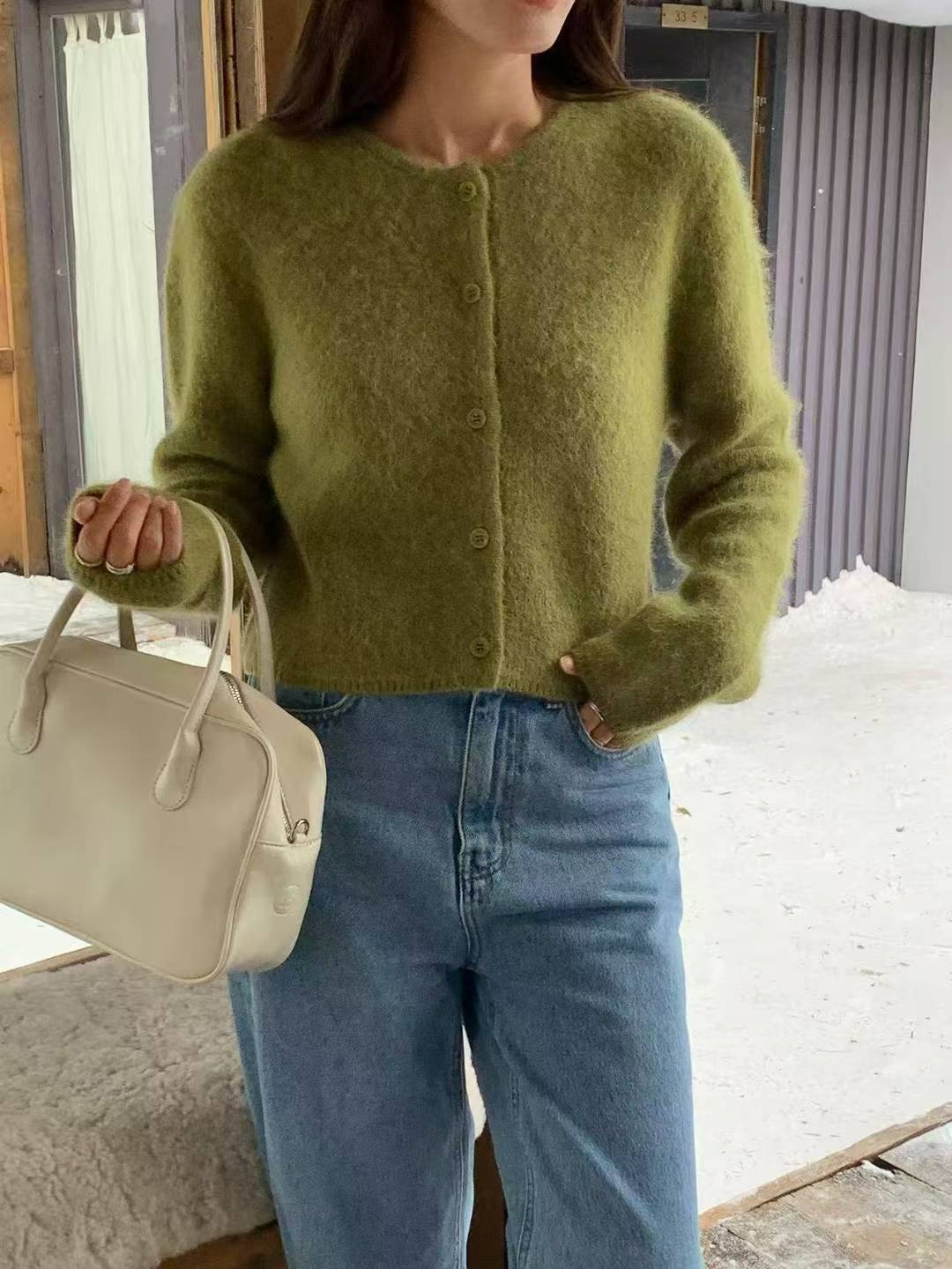 [ 🆕 親膚雲感~ 輕盈保暖~ 高質安哥拉山羊毛冷衫 ] Fleecy Angora Cardigan - 7 colours